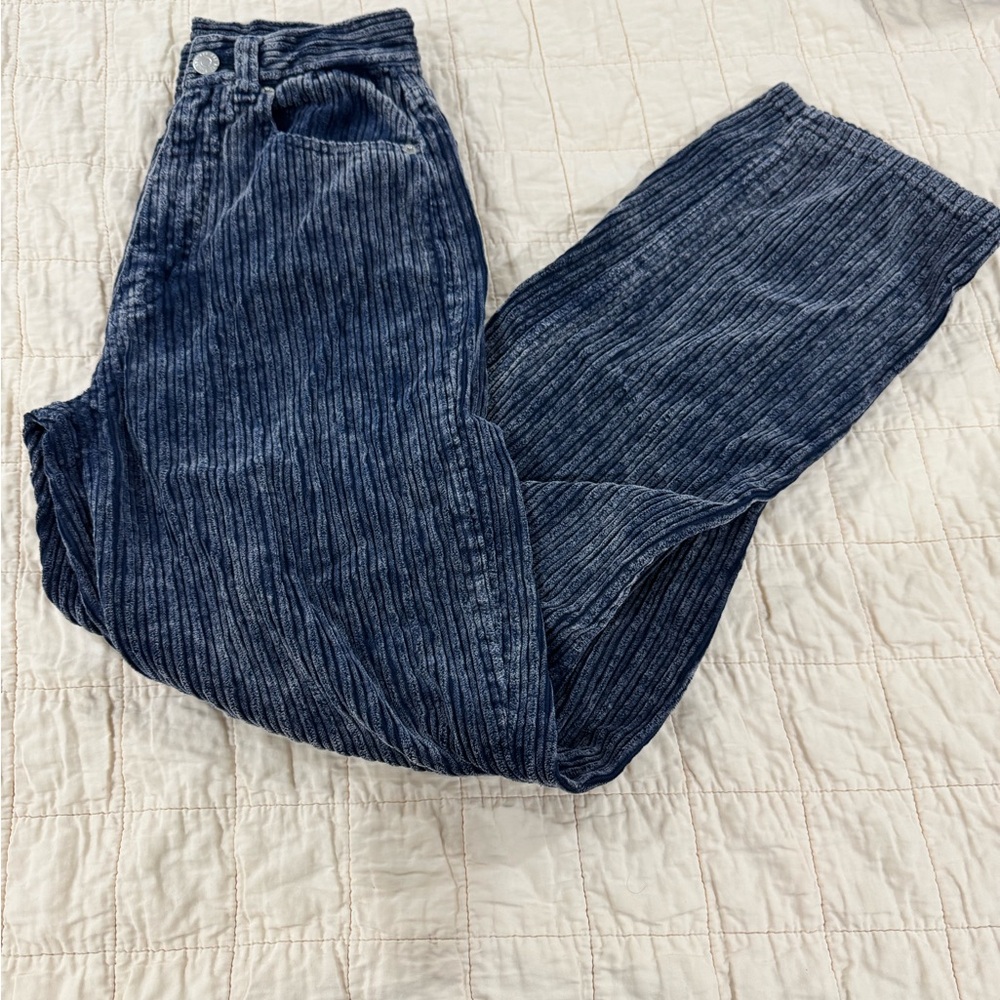 Urban Outfitters high rise baggy Blue Corduroy Pants